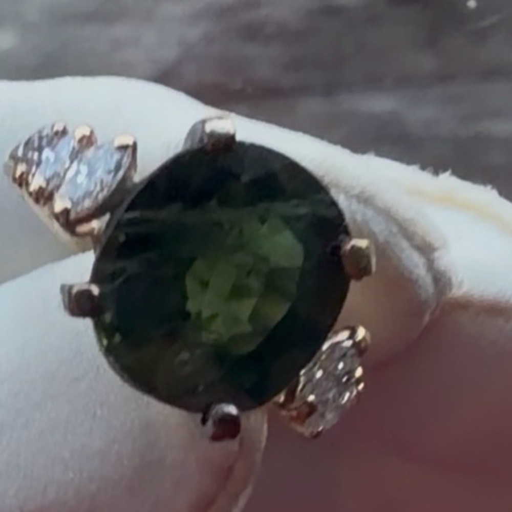 9.64ct Sapphire 14k gold engagement, cocktail ring